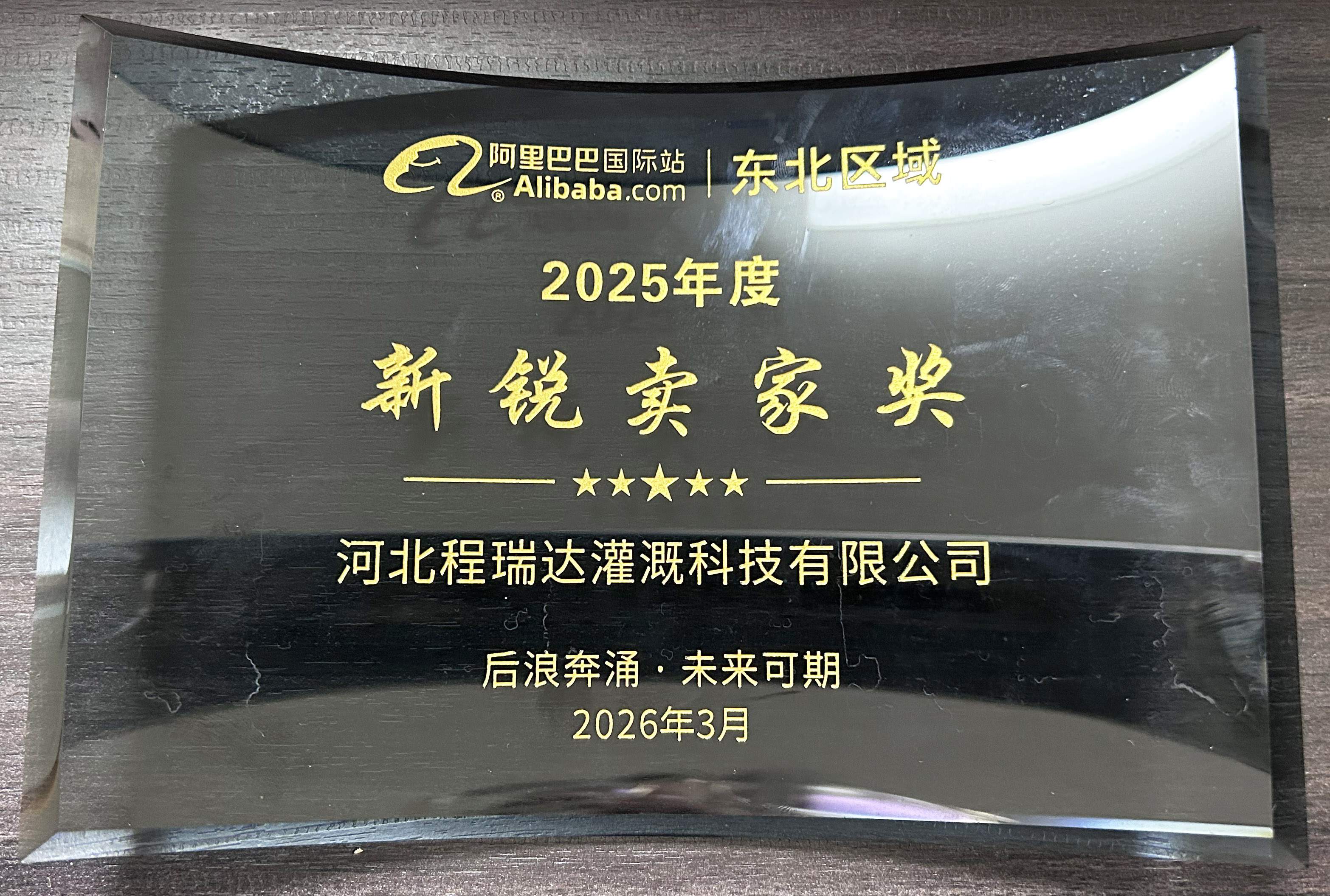 南川程瑞达灌溉 | 荣获阿里国际站新锐卖家奖